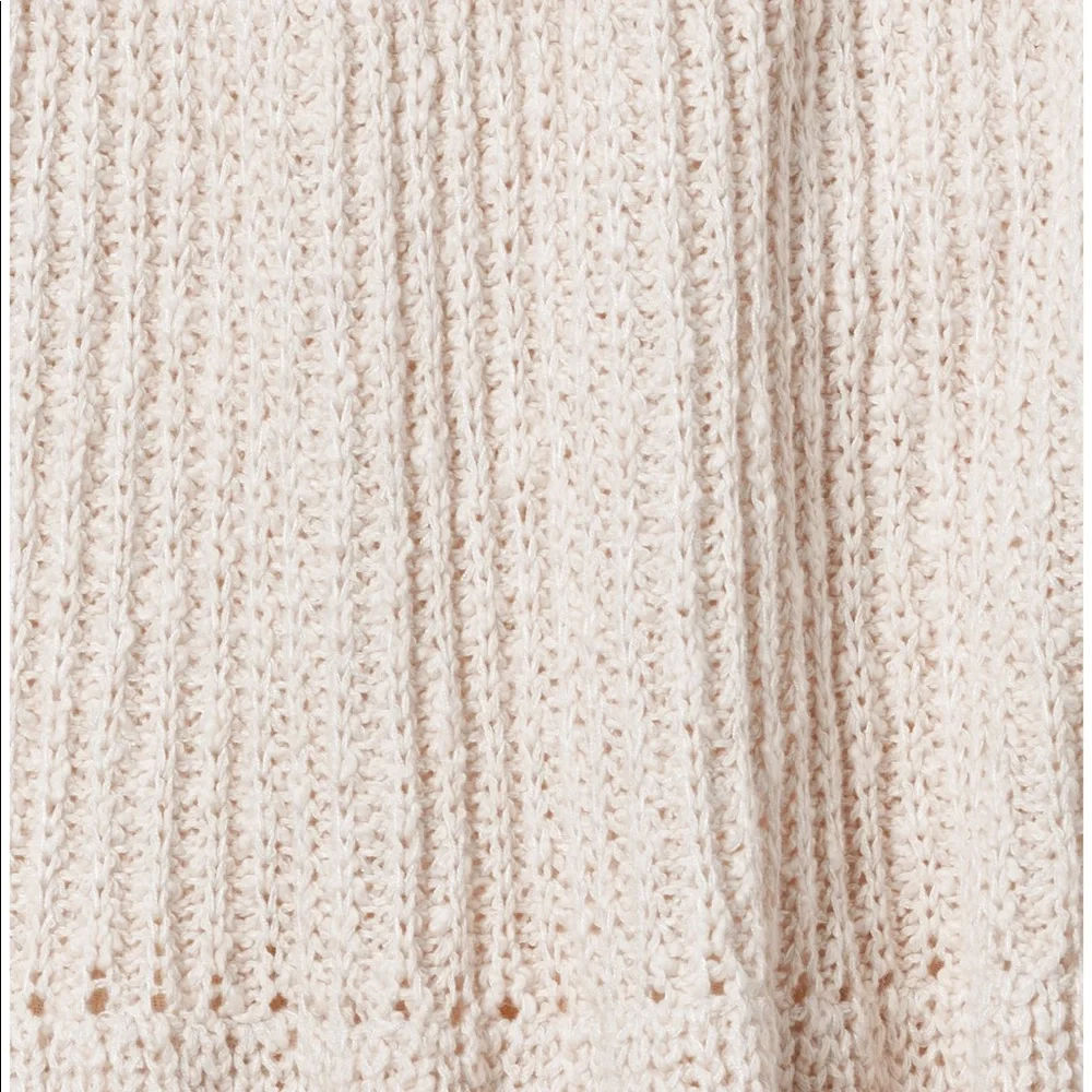 NWOT Free People Cream Knit Midi Dress